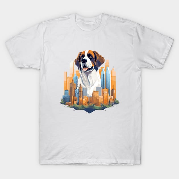 Saint-Bernard Dog Pet Animal Beauty Nature City Discovery T-Shirt by Cubebox